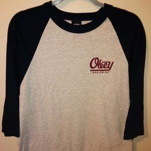 Men’s Obey baseball Tee